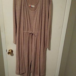 $50 firm! Free People bicoastal set jumpsuit and cardigan